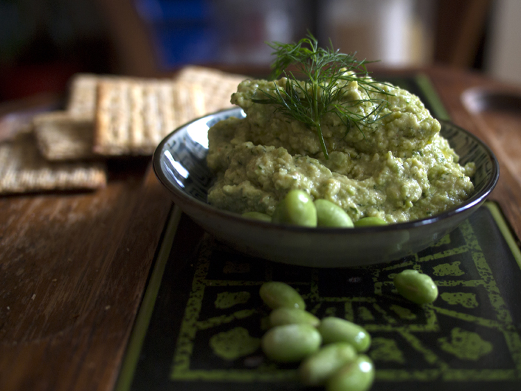 Tartinade d’edamames à la ciboulette